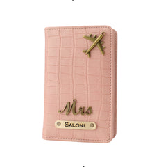 AICA Personalized Name & Charm Self - Textured Passport Cover (BabyPink)