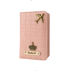 AICA Personalized Name & Charm Self - Textured Passport Cover (BabyPink)