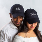 Personalised Cotton Cap - Free Size (Blue)