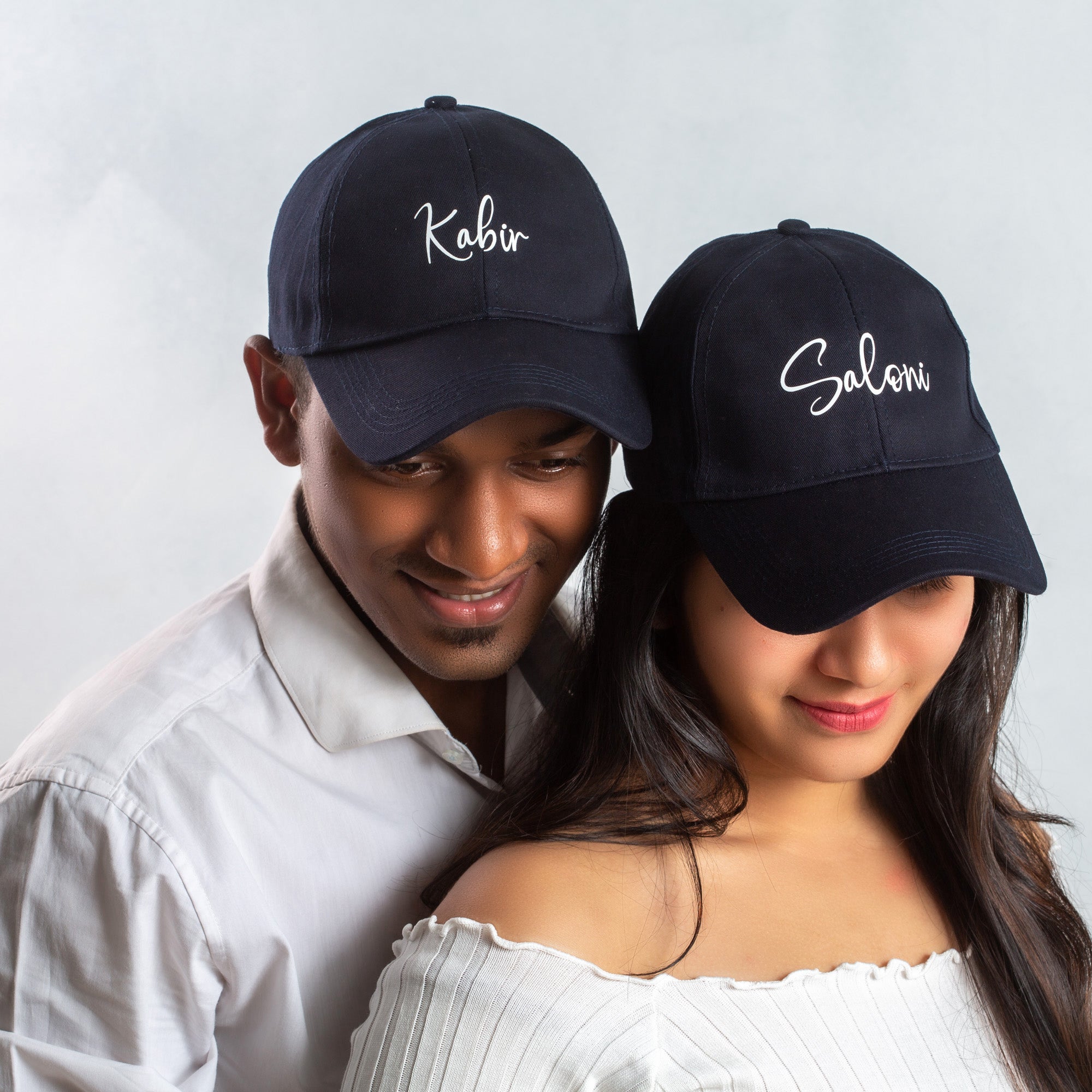 Personalised Cotton Cap - Free Size (Blue)