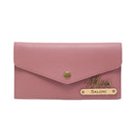 Load image into Gallery viewer, AICA Personalised Name &amp; Charm Leather Wallet Gift for Women (Nude Pink)
