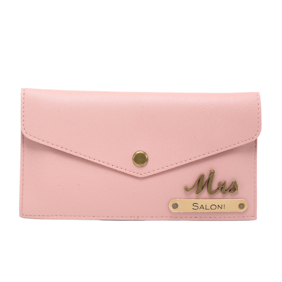AICA Personalized Name & Charm Womens Wallet Purse (BabyPink)