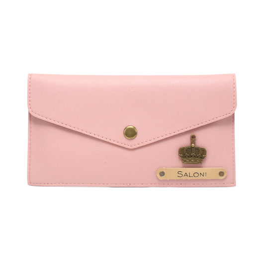 AICA Personalized Name & Charm Womens Wallet Purse (BabyPink)