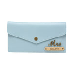 Load image into Gallery viewer, AICA Personalised Name &amp; Charm Leather Wallet Gift for Women (BabyBlue)
