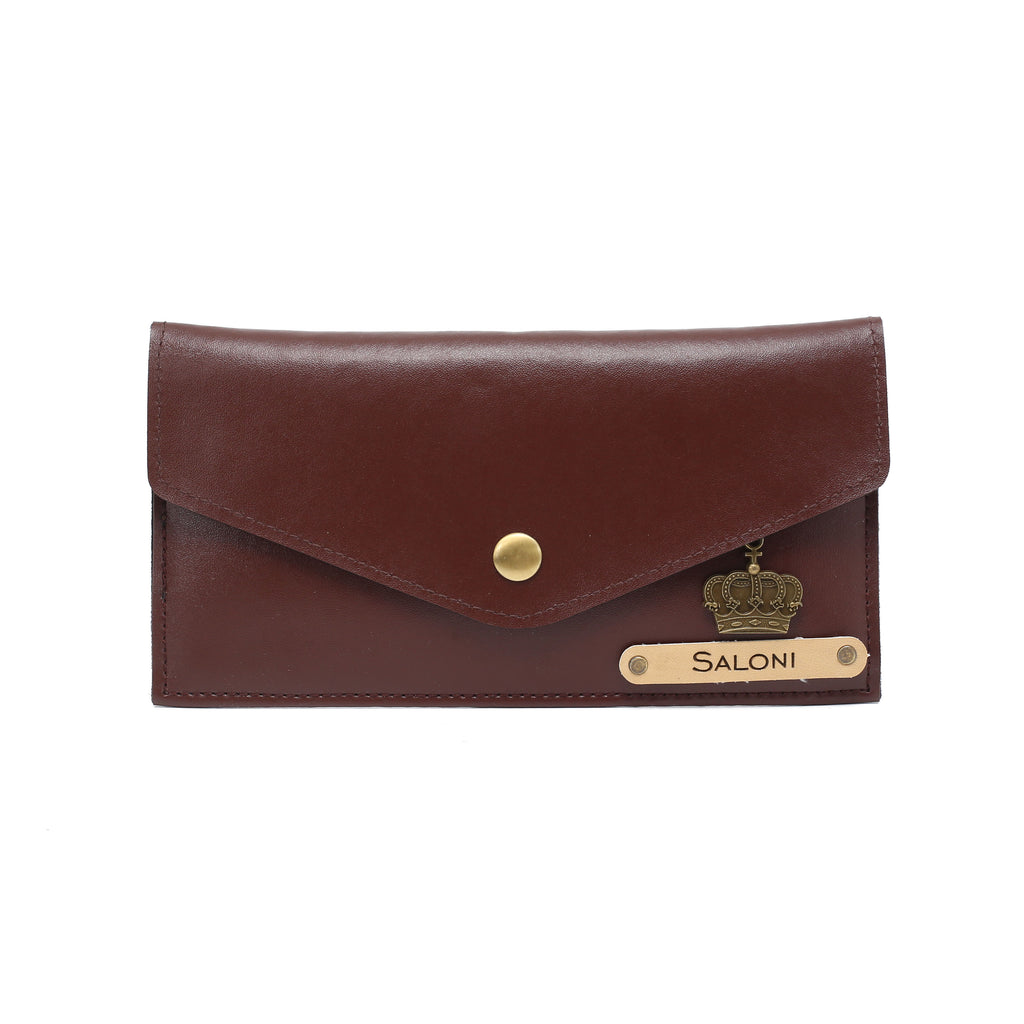 Personalised Womens Wallet (Dark Brown)