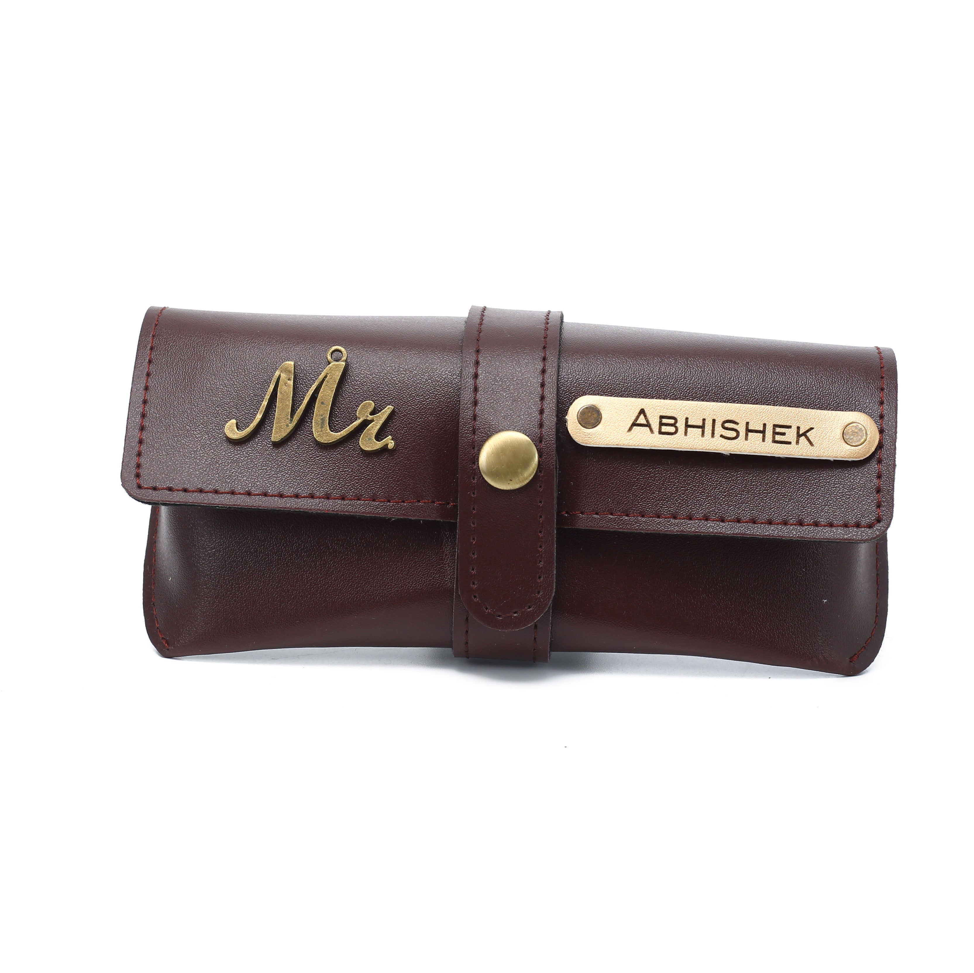 Personalised Sunglass Cover (Dark Brown)