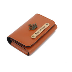 AICA Personalized Name & Charm Card Holder (Tanbrown)