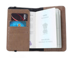 Personalized Self –Textured Passport Cover (Brown)