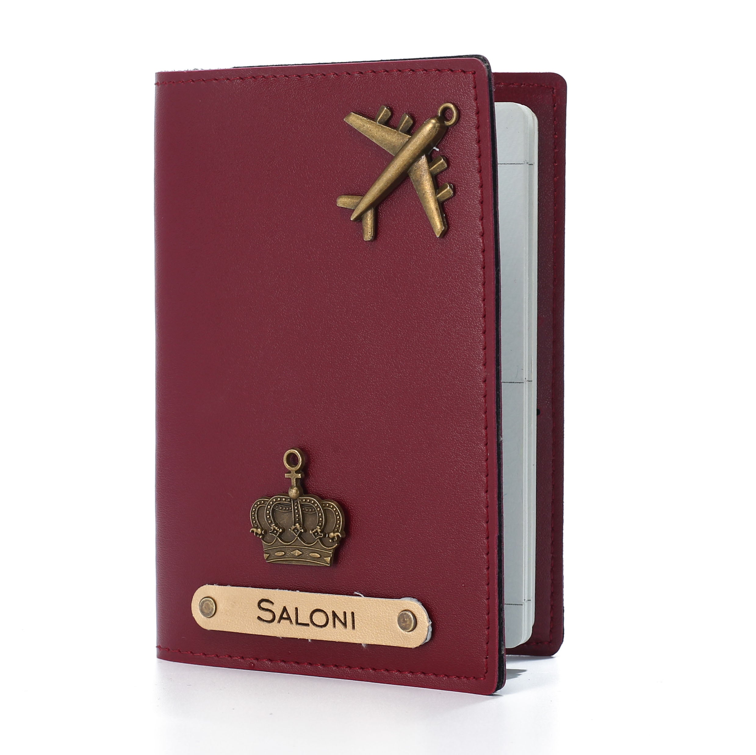 Personalized Passport Cover - Wine