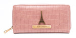 Load image into Gallery viewer, AICA Personalized Name &amp; Charm Self -Textured Leather Customized Womens Wallet Purse (NudePink)
