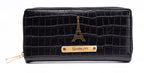 Personalized Self -Textured Womens Wallet - Black