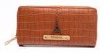 Load image into Gallery viewer, AICA Personalized Name &amp; Charm Womens Leather Wallet - TanBrown
