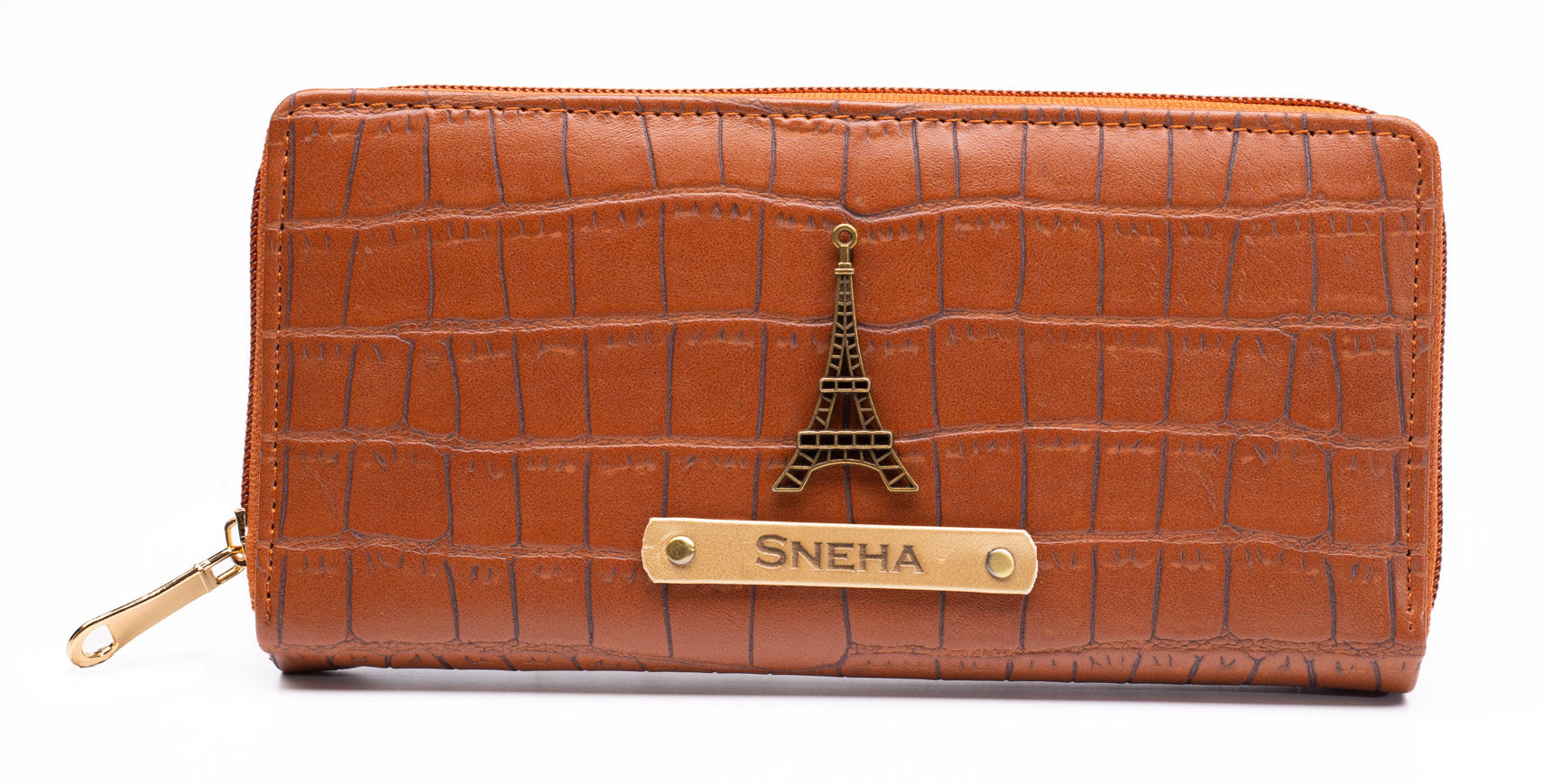Personalized Self -Textured Womens Wallet- TanBrown