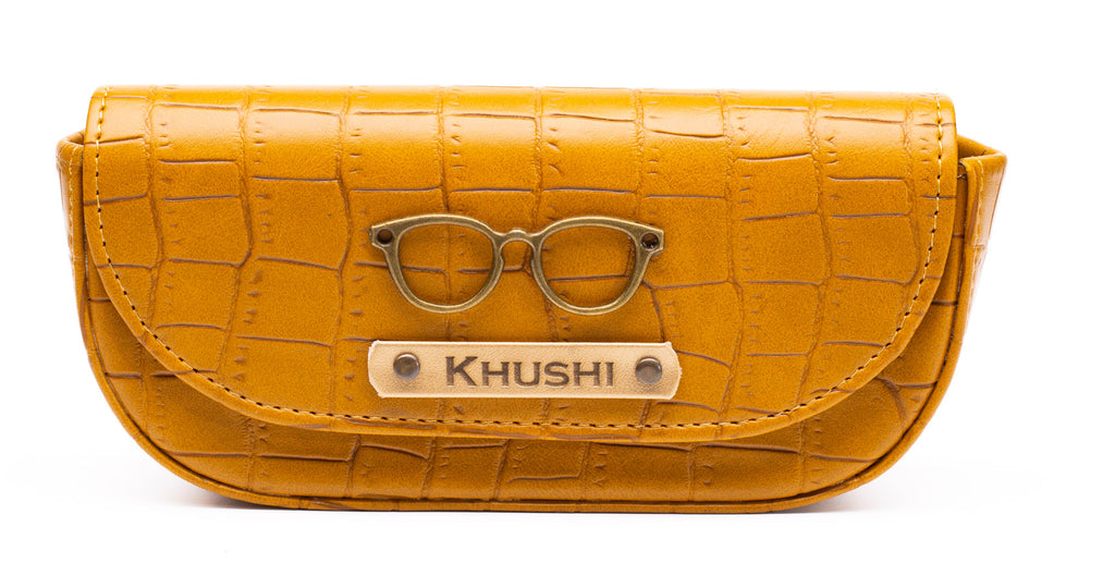 Personalised Self-Textured Sunglass Cover (Yellow)