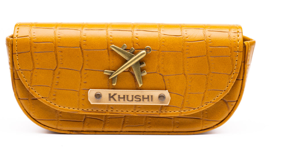 Personalised Self-Textured Sunglass Cover (Yellow)