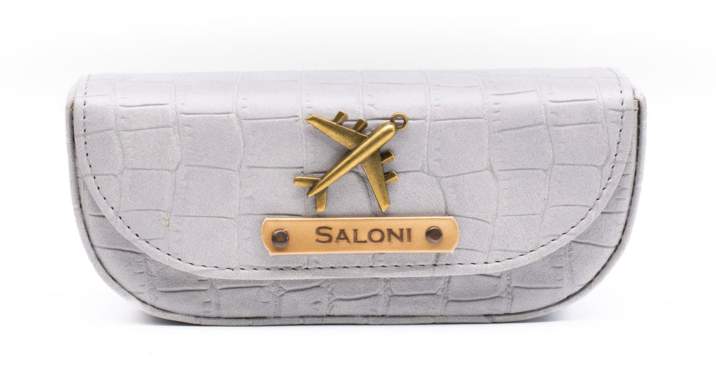 Personalized Self -Textured Sunglass Cover - BabyGrey