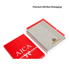 Personalized Leather Notebook Diary -A5 Size, 180 Ruled Pages (Baby Grey)