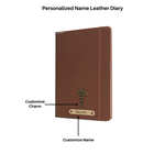 Load image into Gallery viewer, Personalized Diary -A5 Size, 180 Ruled Pages (Dark Brown)
