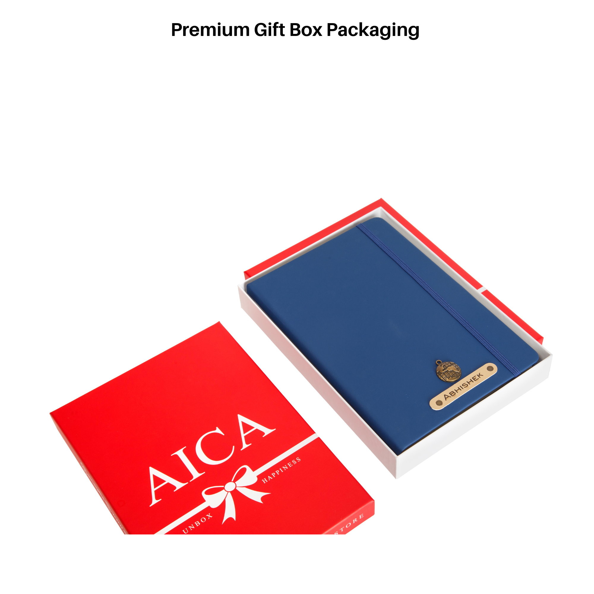 Personalized Diary -A5 Size, 180 Ruled Pages (Navy Blue)