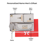 Personalized Self-Textured Mens GiftSet (BabyGrey)