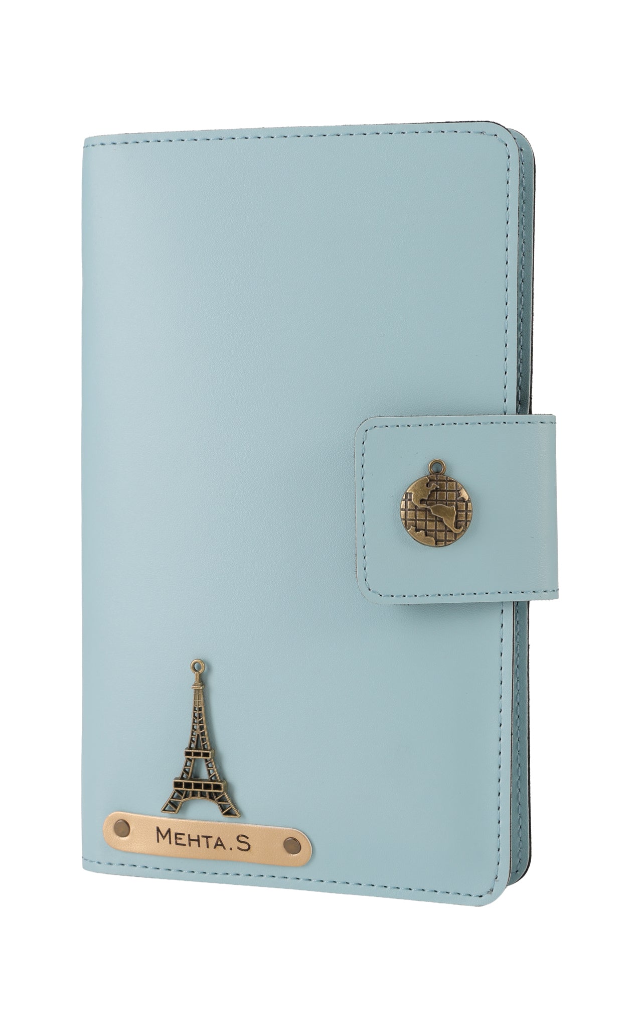 Personalized Family Passport Cover - Babyblue