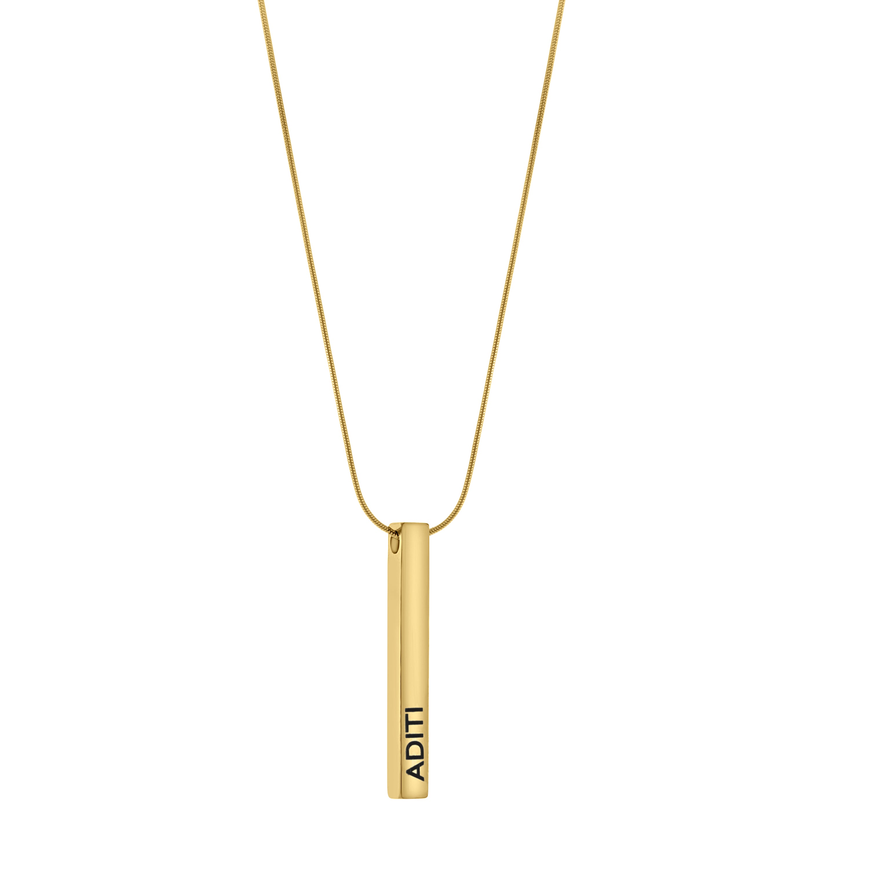 AICA Personalized Name Bar Pendant Necklace Women | Customized Ideal Gift for Birthdays Anniversary Valentine Day Special Occasions Loved Ones Friends Girlfriend Wife Teens Women Girls