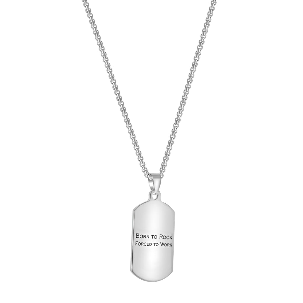 AICA Personalized Name & Charm Pendant Necklace (Silver) For Men | Customized Gift for Birthdays Anniversary Special Occasions Loved Ones Boy Friends Boyfriend Husband Teens Man
