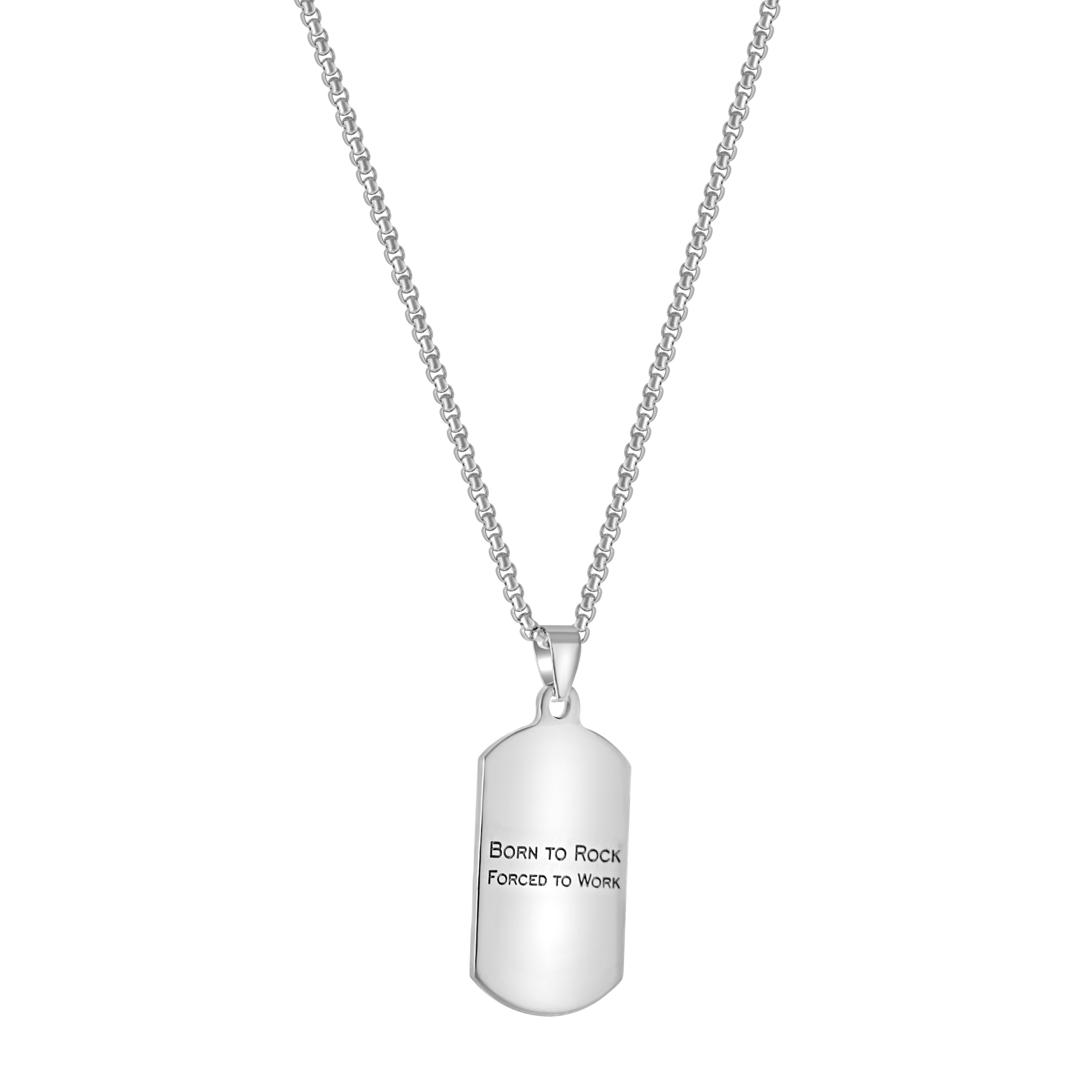 AICA Personalized Name & Charm Pendant Necklace (Silver) For Men | Customized Gift for Birthdays Anniversary Special Occasions Loved Ones Boy Friends Boyfriend Husband Teens Man