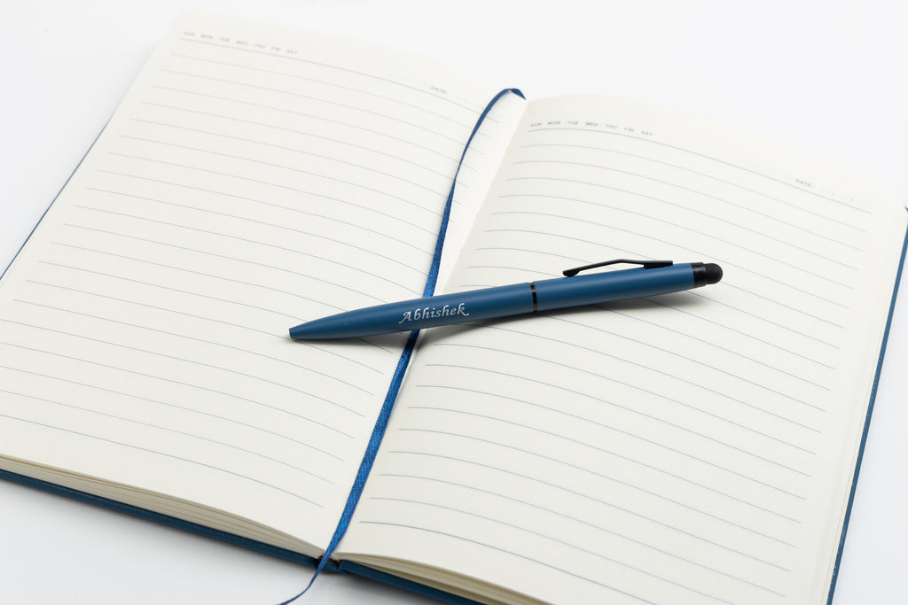 AICA Gifts Personalized Pens with Name Engraved Roller Ball Pen (Royal Blue)