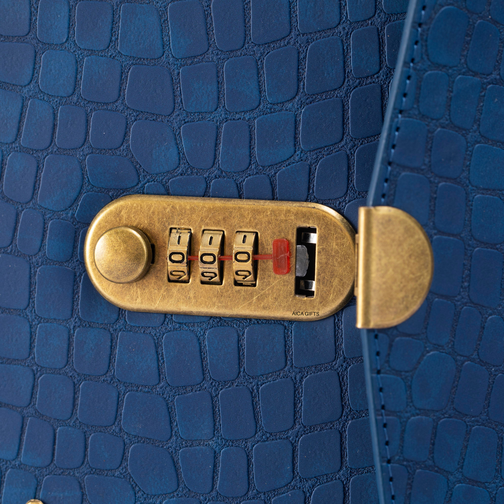 Personalized Lock Diary – A5 Size 230 Pages (Navy Blue)