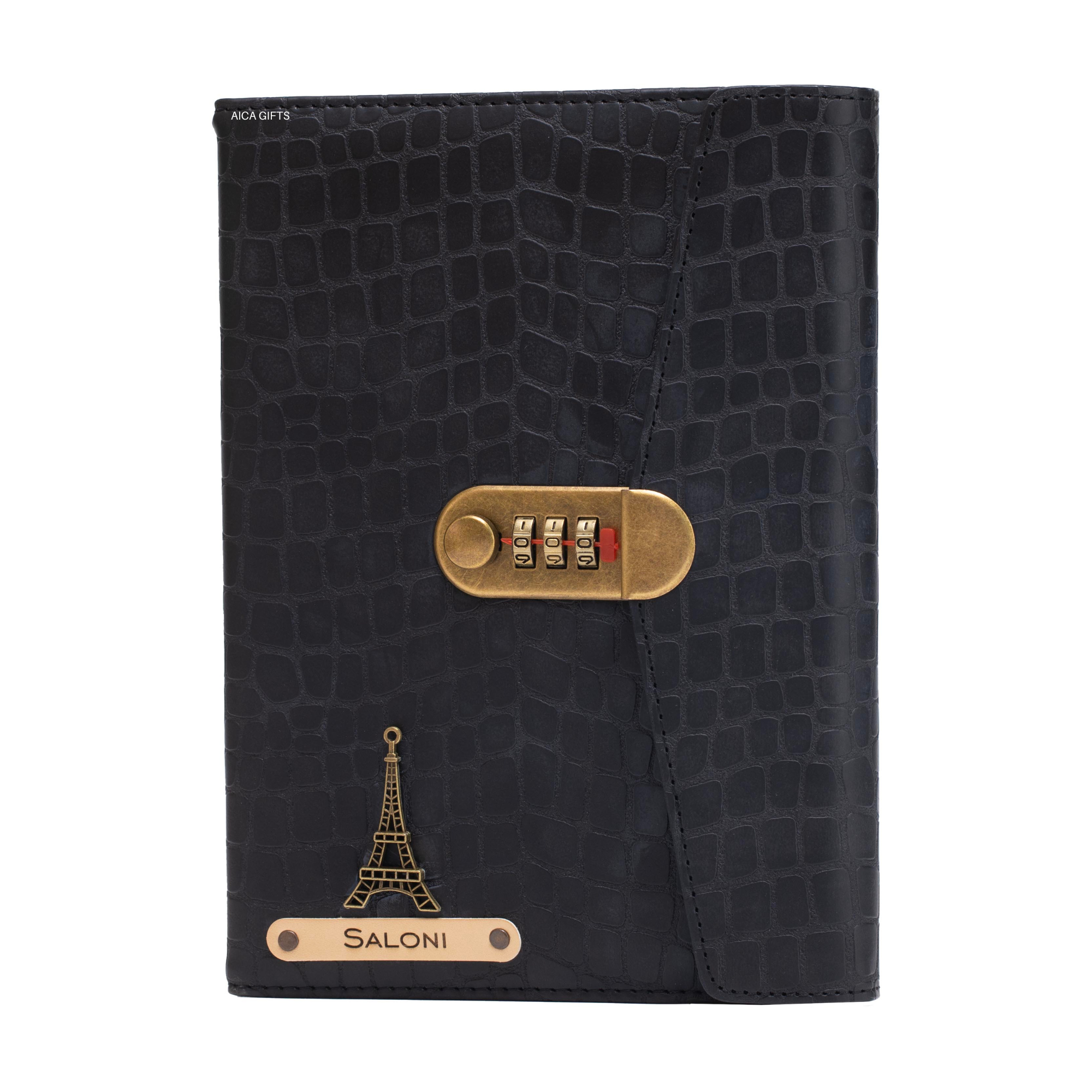 Personalized Lock Diary – A5 Size 230 Pages (Black)