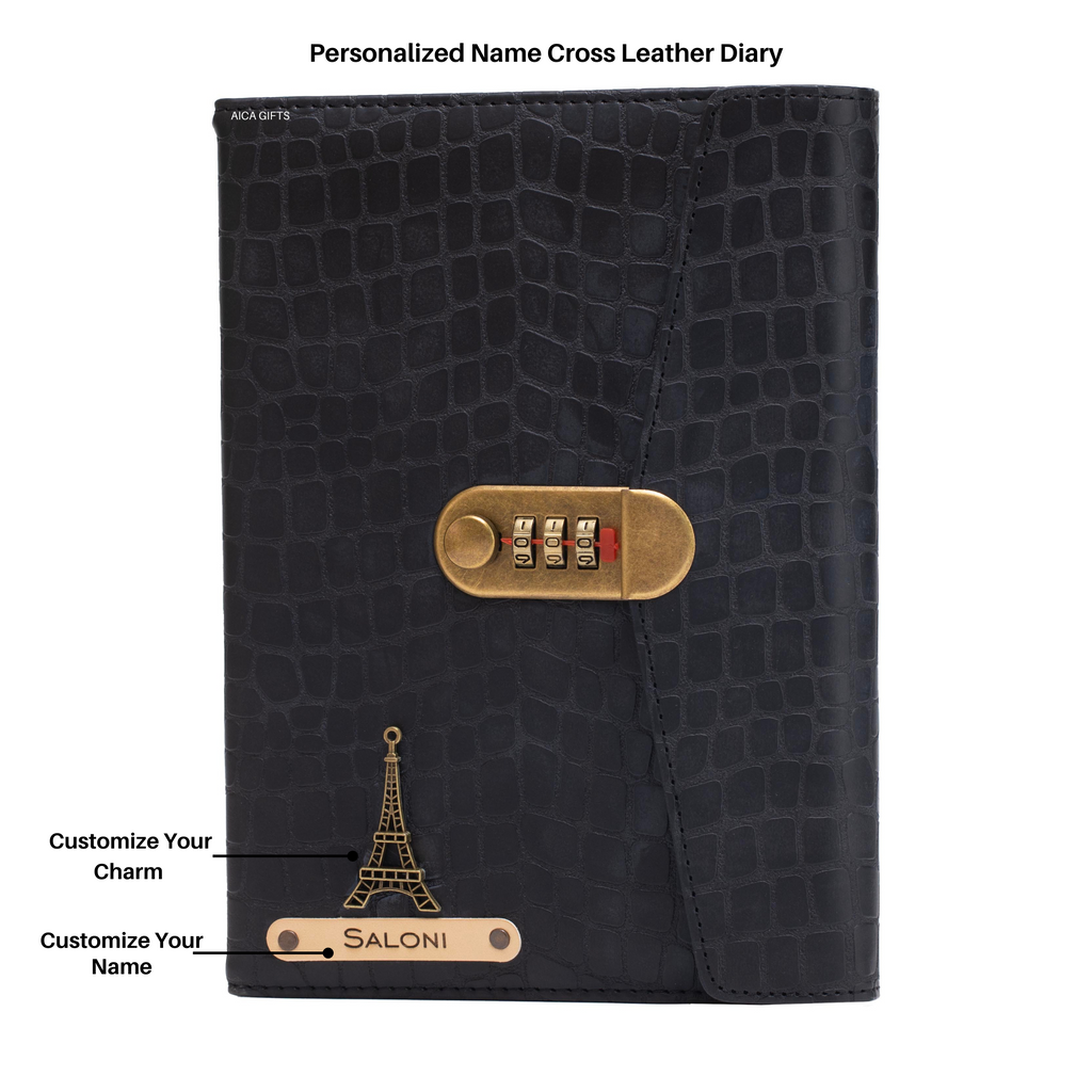 Personalized Lock Diary – A5 Size 230 Pages (Black)