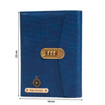 Load image into Gallery viewer, Personalized Lock Diary – A5 Size 230 Pages (Navy Blue)
