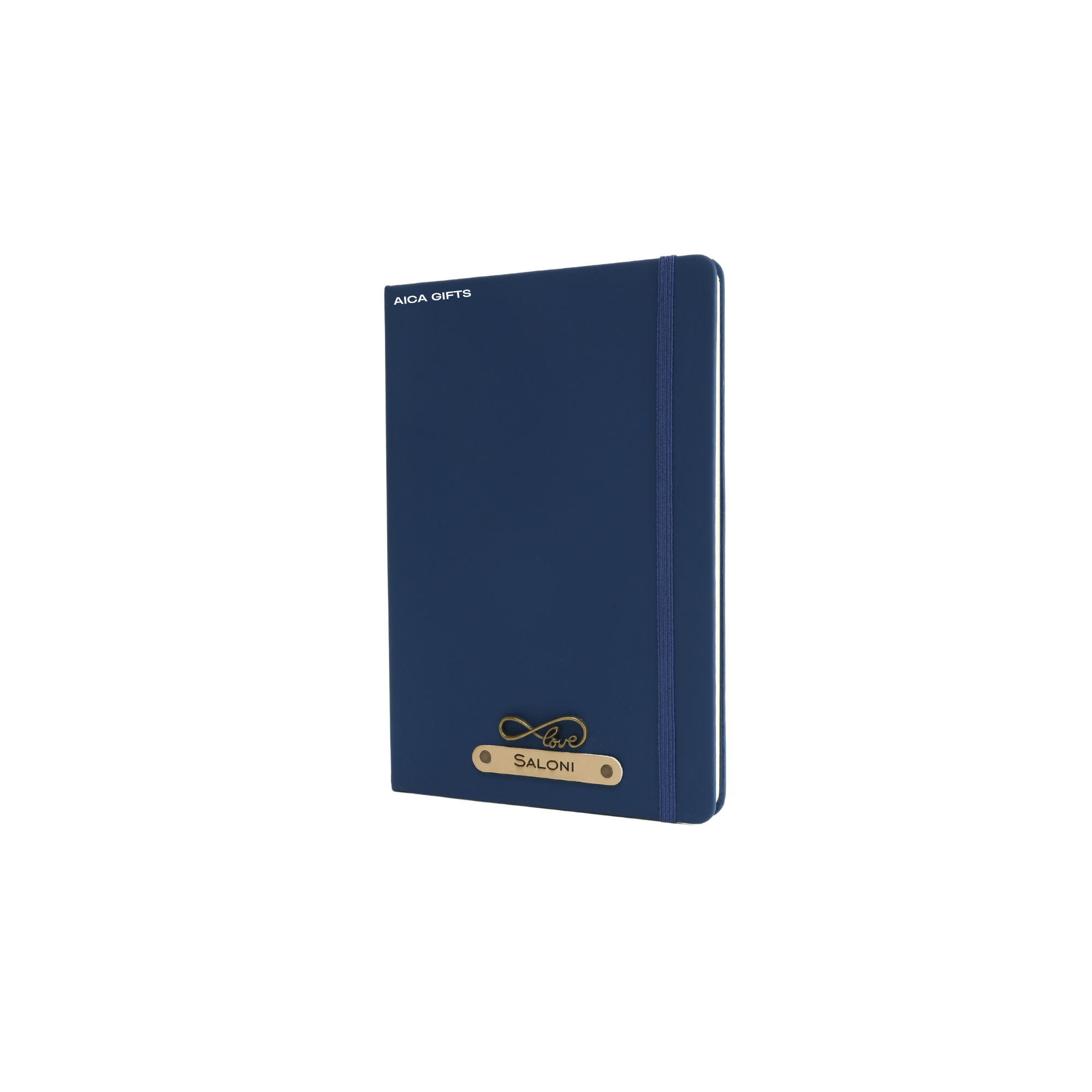 Personalized Diary -A5 Size, 180 Ruled Pages (Navy Blue)