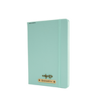 AICA Personalized Name & Charm Leather Notebook Diary -A5 Size, 180 Ruled Pages (Mint Green)