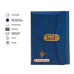 Load image into Gallery viewer, Personalized Lock Diary – A5 Size 230 Pages (Navy Blue)
