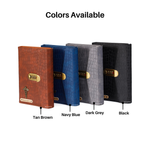 Load image into Gallery viewer, Personalized Lock Diary – A5 Size 230 Pages (Navy Blue)
