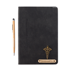 Personalized Magnetic Pen Stick Diary -A5 Size 180 Pages  (Black)