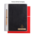 Personalized Magnetic Pen Stick Diary -A5 Size 180 Pages  (Black)