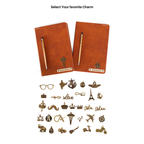 Personalized Magnetic Pen Stick Diary -A5 Size 180 Pages (Tan Brown)