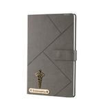 Load image into Gallery viewer, Personalized Self Design Leather Diary - A5 Size 160 Pages (Grey)
