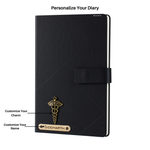 Load image into Gallery viewer, Personalized Self Design Diary - A5 Size 160 Pages(Black)
