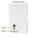 Personalized Self Design Diary - A5 Size 160 Pages (White)