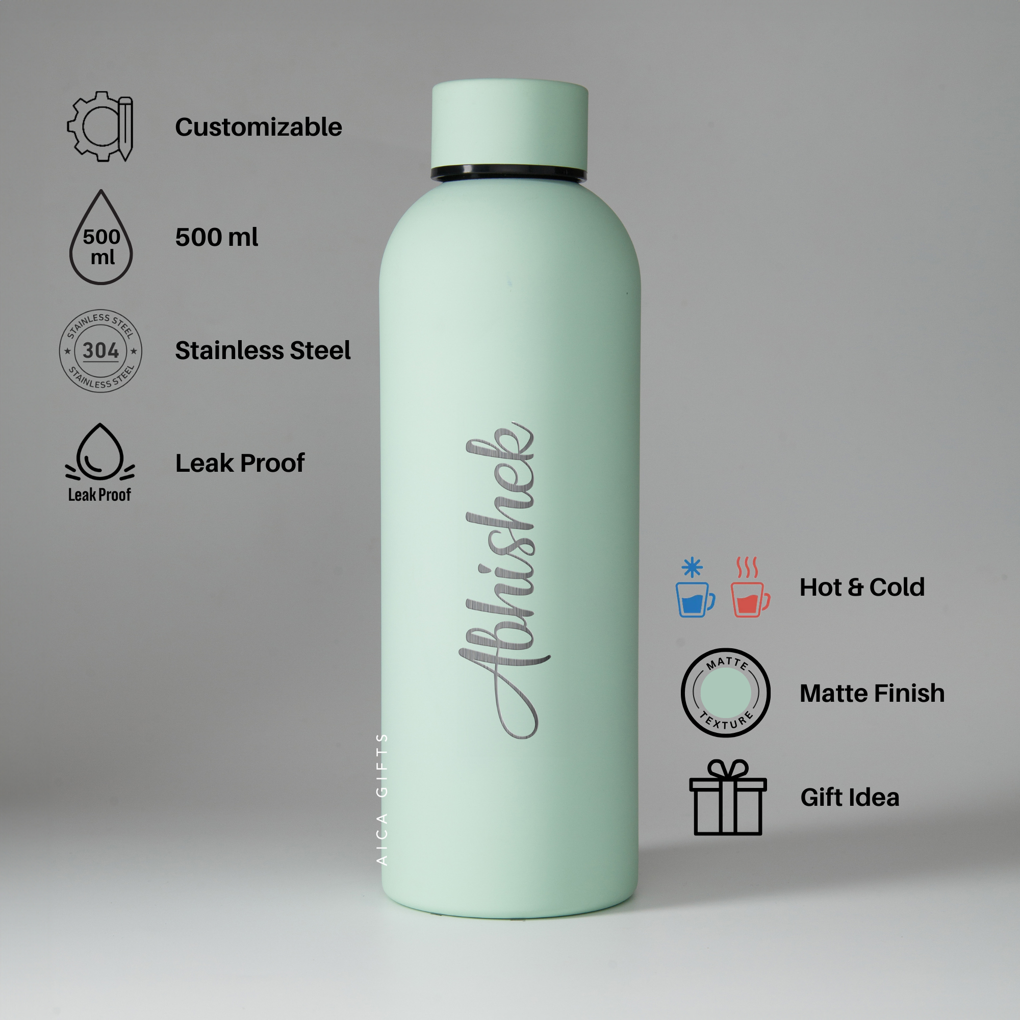 Personalized Bottle - Pista Green