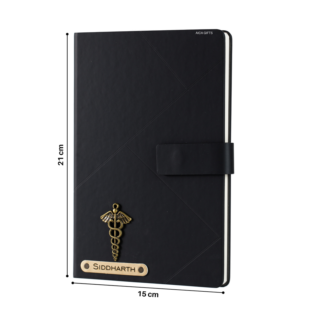 Personalized Self Design Diary - A5 Size 160 Pages(Black)