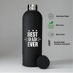 Best Dad Ever Bottle - Black
