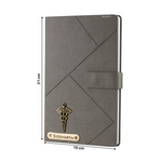 Load image into Gallery viewer, Personalized Self Design Leather Diary - A5 Size 160 Pages (Grey)
