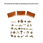 AICA Personalised Name & Charm Leather Wallet Gift for Women (TanBrown) | Customise Wallet Gifts for Women