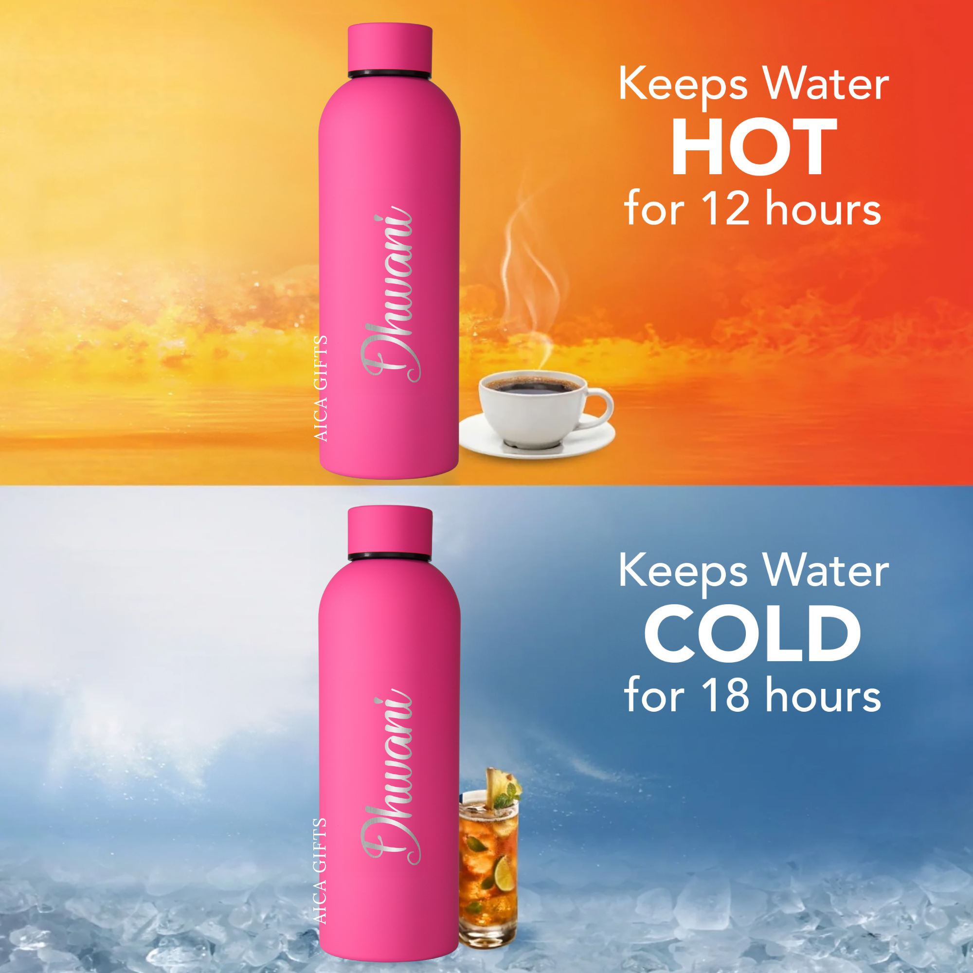 Personalized Bottle - DarkPink