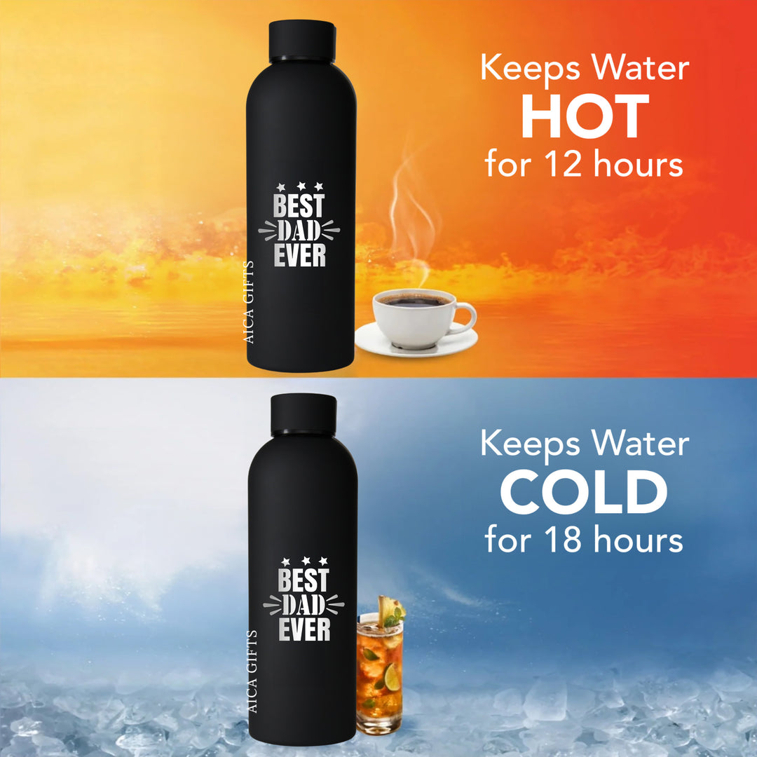 Best Dad Ever Bottle - Black